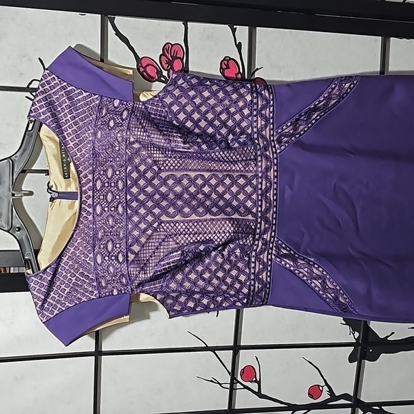 Antonio Melani Elegant Lined Purple Sleeveless‎ Dress Size 6 - Picture 2 of 7